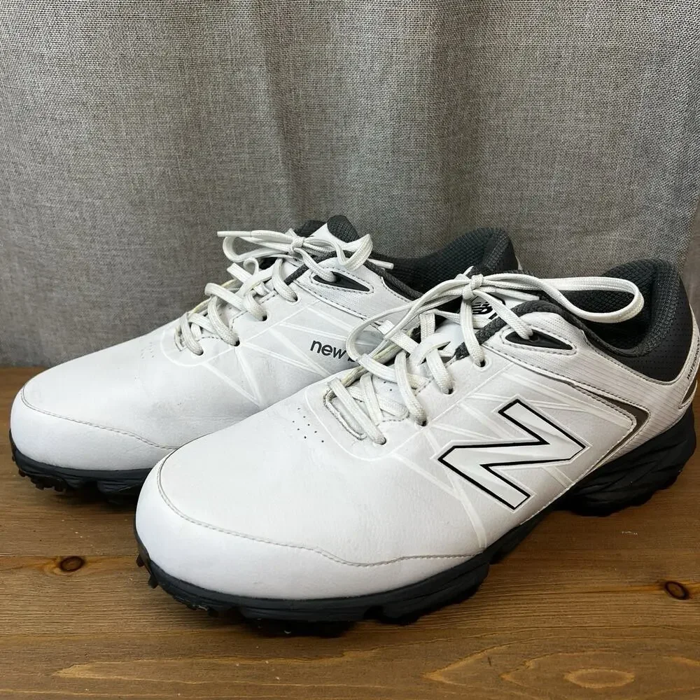 New Balance Striker Golf Shoes Men’s 11 Spiked Waterproof White Gray EU 46